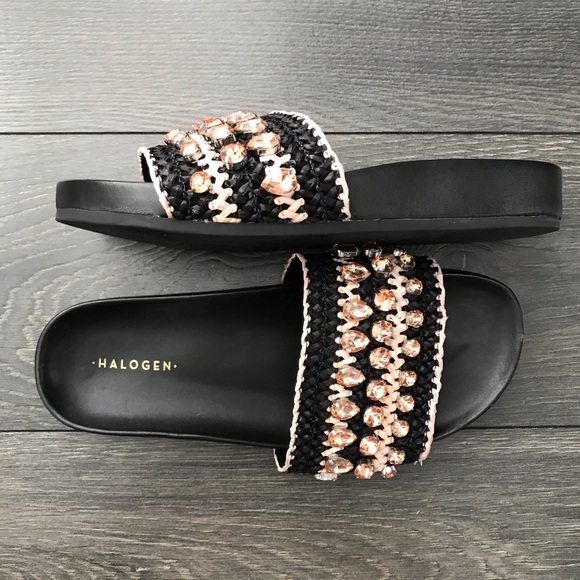 Halogen | Raffia and Bling Slides - Picture 6 of 12